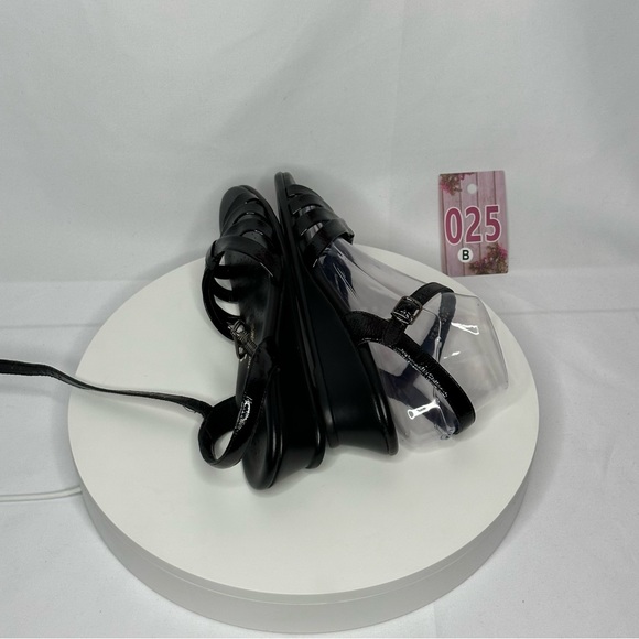 NW/OT SAS Tripad Comfort Strippy Black Patent Sandal Size 9.5 Slim - Picture 11 of 16